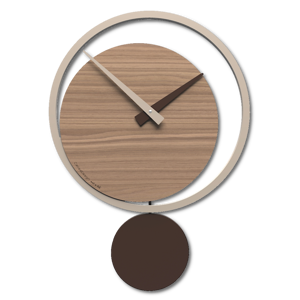Eclipse callea design orologio da parete moderno a pendolo noce canaletto