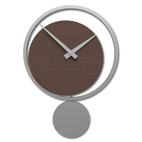 Orologio a pendolo moderno da muro rovere wenge&apos; eclipse callea design