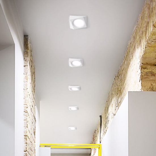 Faretto da incasso per controsoffitto gea luce janus cromo gu10 220v