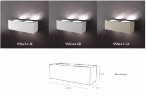 Applique led grigio per interni moderna toplight eccentric