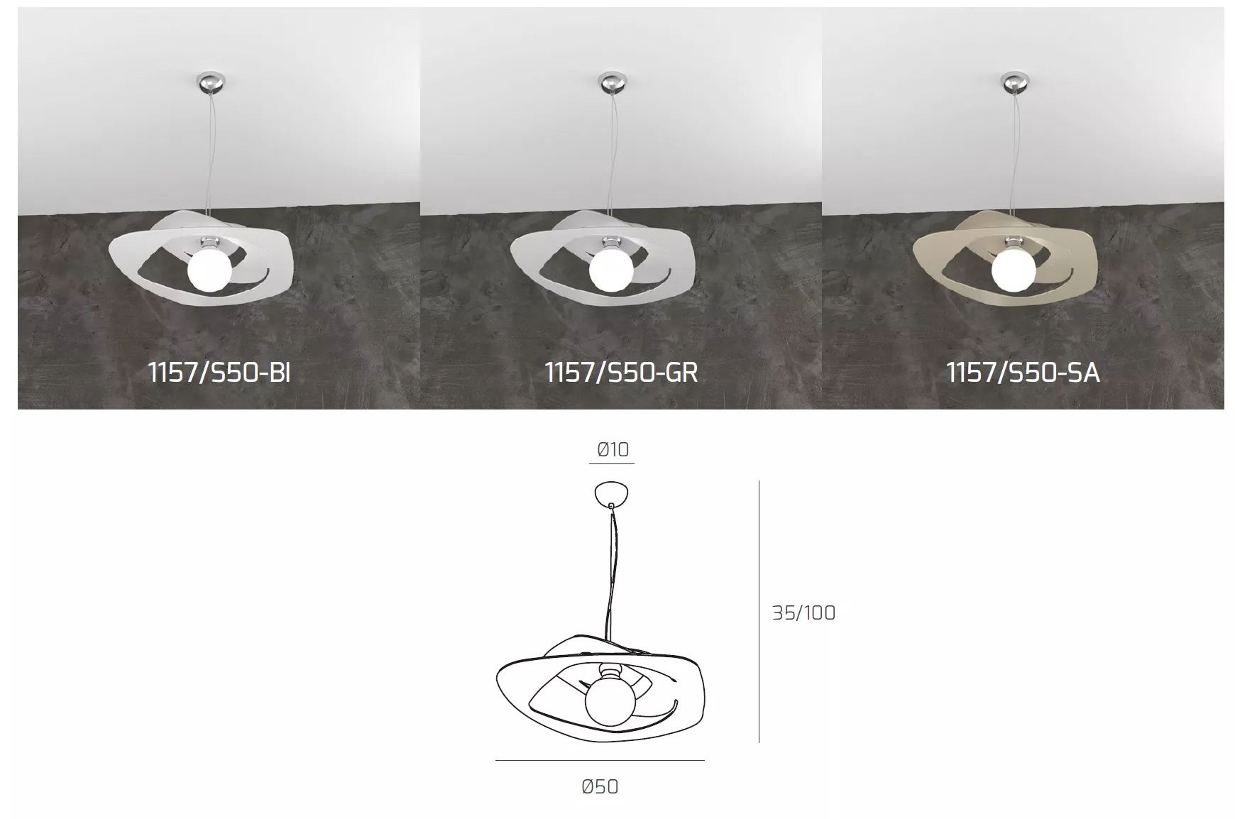 Toplight lampadario cucina moderna 2 luci led gx53 metallo grigio -  1127S2RGR