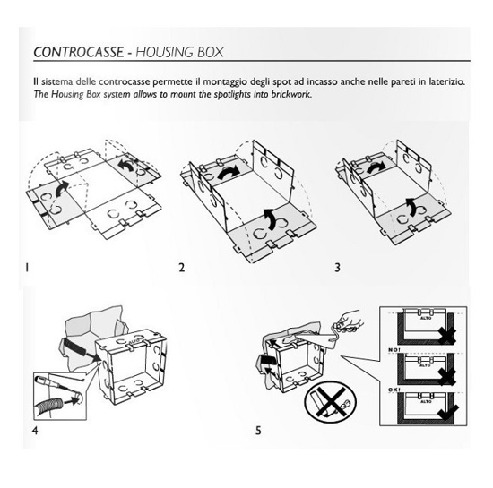 Cassaforma in metallo per incasso laterizio o muratura cod. 0234006