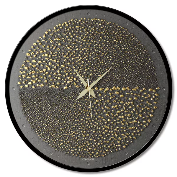 Black Moon orologio da parete nero oro design moderno minimal rotondo