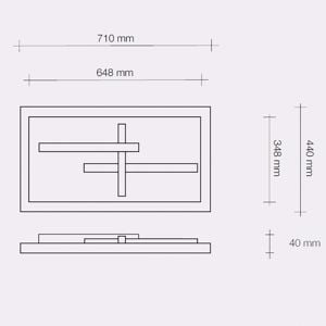 Lampada di gesso da incasso sforzin magnesia per controsoffitto 24w 3000k