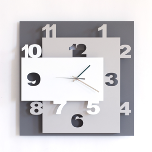 Callea design extreme l orologio da parete moderno 100cm rovere breeze e  bianco in legno - 10-326-83