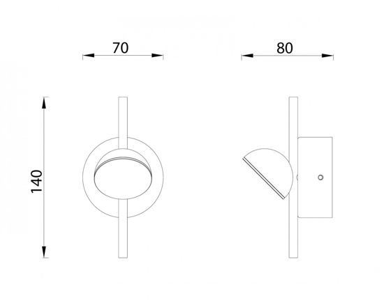 Applique led per camera da letto 3w 3000k moderna