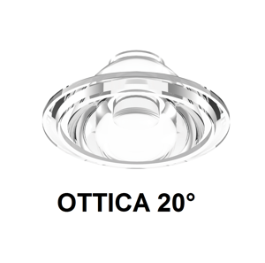 Lente ottica 20 gradi accessorio per faretto 5w 48v