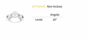 Lente ottica 20 gradi accessorio per faretto 5w 48v