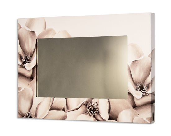 Specchio da parete rettangolare per camera da letto 80x60 floreale