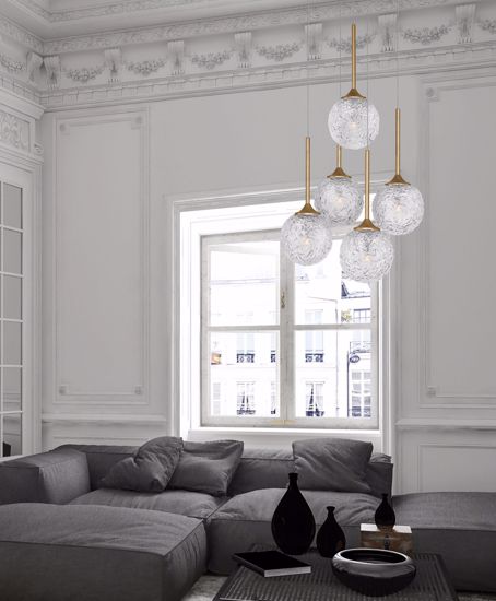 Lampadario tre luci a sospensione per soggiorno design contemporaneo