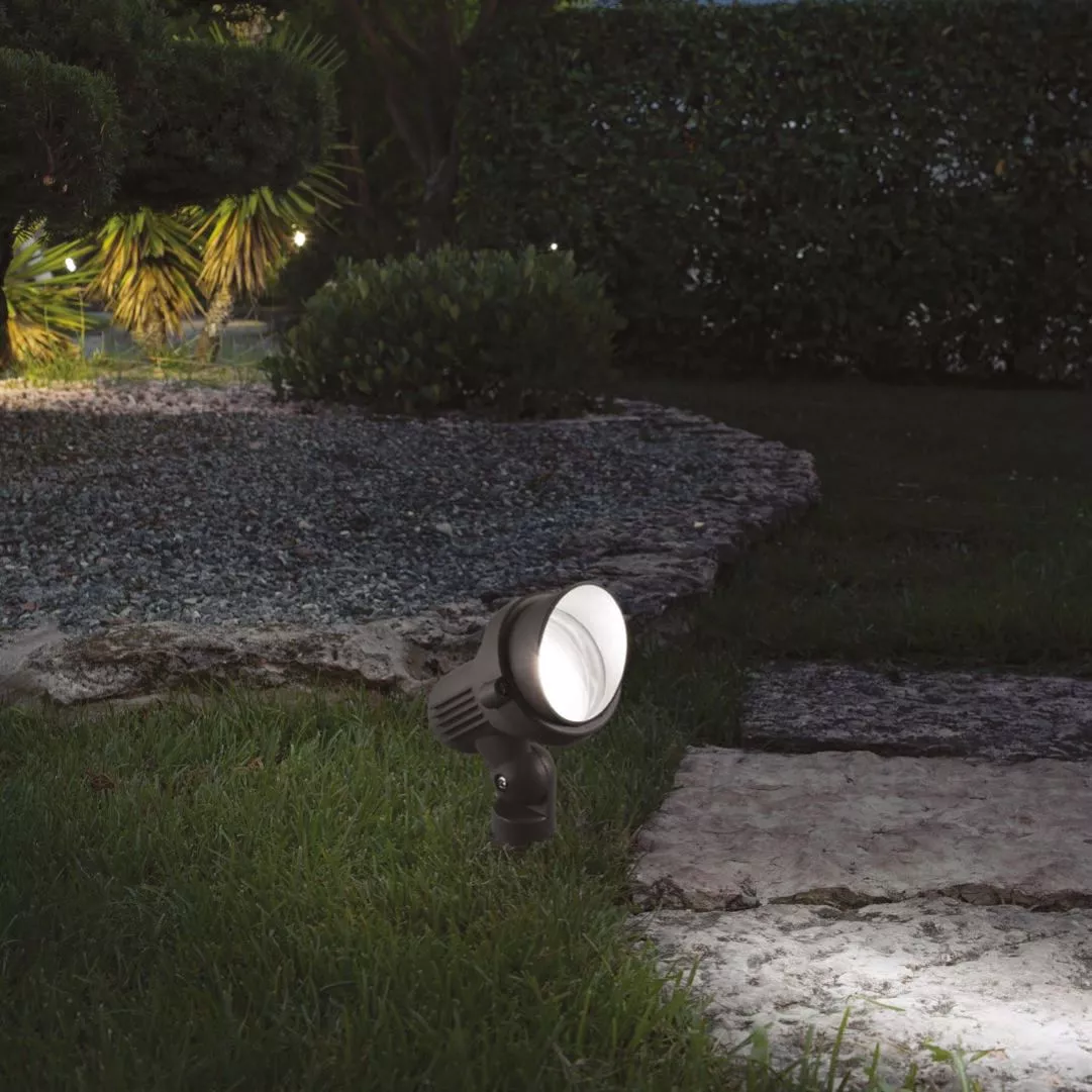 Faretti Da Terra Per Giardino.Faretto Con Picchetto Da Terra Per Giardino Ip65 Luce Orientabile Antracite Terrapt1small