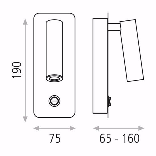 Applique comodino per camera da letto led 3w 3000k nickel moderna