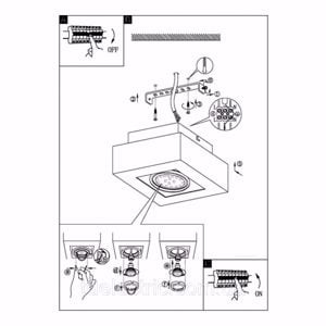 Faretto quadrato da soffitto orientabile nickel fp