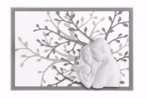 Capezzale quadro moderno albero della vita 70x48 grigio per camera da letto