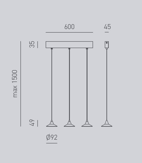 Helena gea luce lampadario da cucina bianco led 3000k