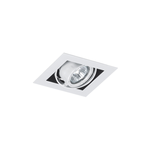 Faretto da incasso per controsoffitto orientabile orientabile gu10 bianco 1 luce