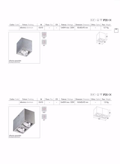 Cestello da soffitto con 2 faretti gu10 led orientabili grigio