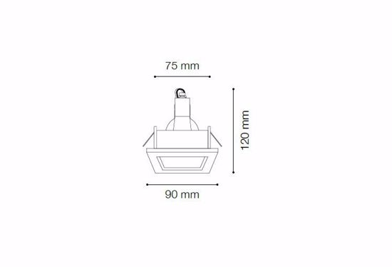 Ideal lux funky fi faretto quadrato da incasso per cartongesso cromo