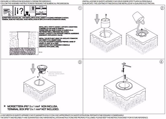 Ideal lux faretto da estero incasso calpestabile tondo ip67 3w 3000k 220v floor pt d09