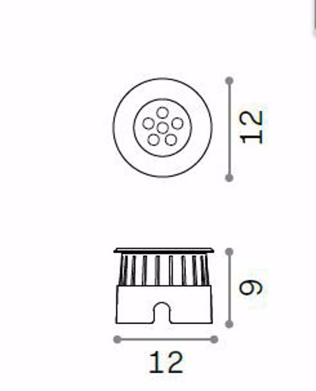 Ideal lux floor pt d12 faretto per esterni da incasso 6w 3000k calpestabile ip67