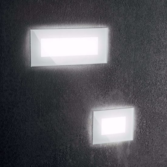 Indio ideal lux piccolo segnapasso da incasso per esterno led 3000k ip65 impermeabile bianco