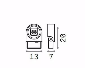 Ideal lux faretto da esterno ip65 parete soffitto 15w 3000k orietabile 220v ulex pr h20