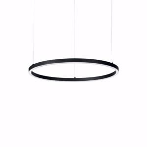 Lampadario ideal lux oracle slim nero sp d090 round led 51w 3000k