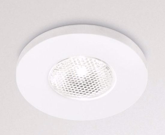 Faretto da incasso  3w 3000k 220-240v gea luce glam rotondo bianco per controsoffitto