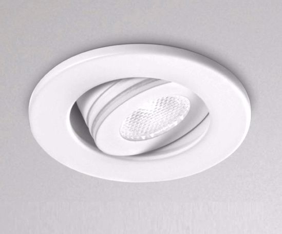 Gea luce elara faretto  da incasso bianco 3w 4000k rotondo