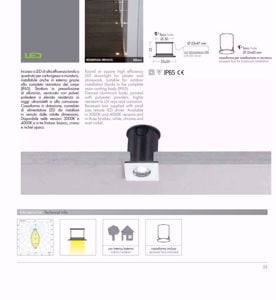 Faretto da incasso  per doccia bagno quadrato bianco ip65 1w 4000k 220-240v