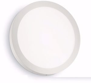 Ideal lux universal pl d30 round plafoniera led 24w 3000k rotonda bianca