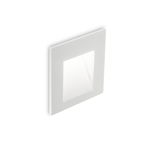 Ideal lux segnapasso a parete quadrato waldo led 4000k ip65 impermeabile bianco con driver