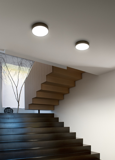 Plafoniera per interni nera gea luce 30w 4000k luce naturale cloe