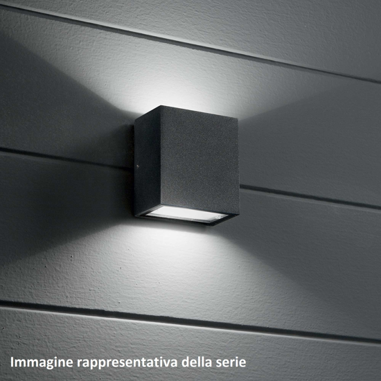 Argo ap2 4000k ideal lux applique da esterno ip65  10w 4000k metallo bianco