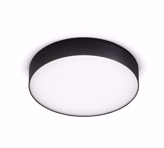 Plafoniera nera gea luce led 30w 3000k rotonda cloe