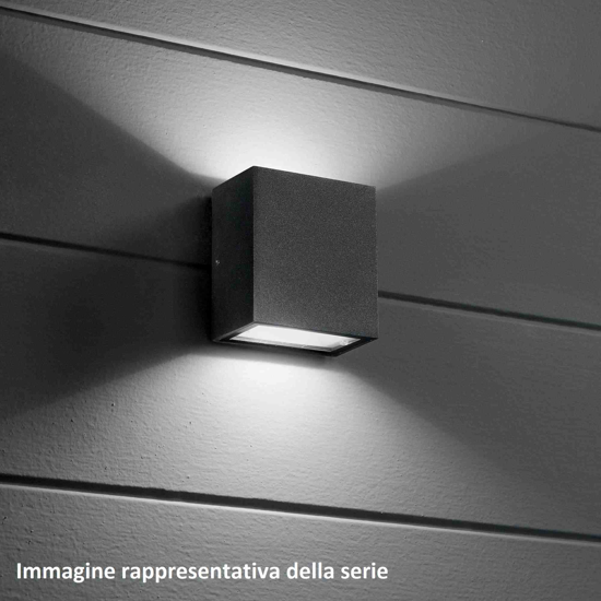 Argo ap2 3000k piccola applique da esterno  bianca ip65 impermeabile ideal lux