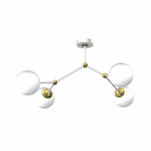 Plafoniera dna bianco oro per soggiorno moderno