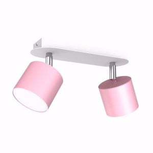 Plafoniera con faretti orientabili led rosa per cameretta