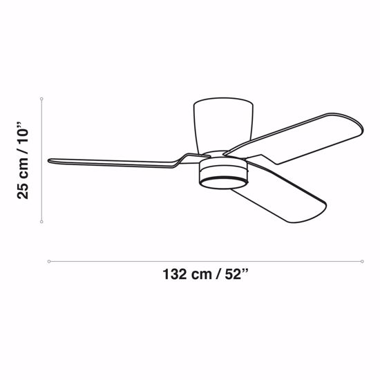 Ventilatore a pale da soffitto bianco con luce