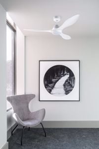 Lampadario con ventilatore a pale 28mq da soffitto bianco con luce telecomando 132cm