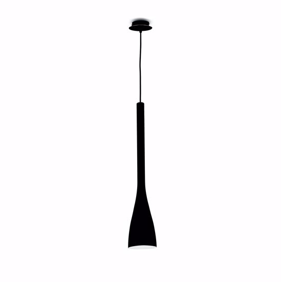 Flut sp1 big ampada a sospensione per penisola vetro nero design ideal lux