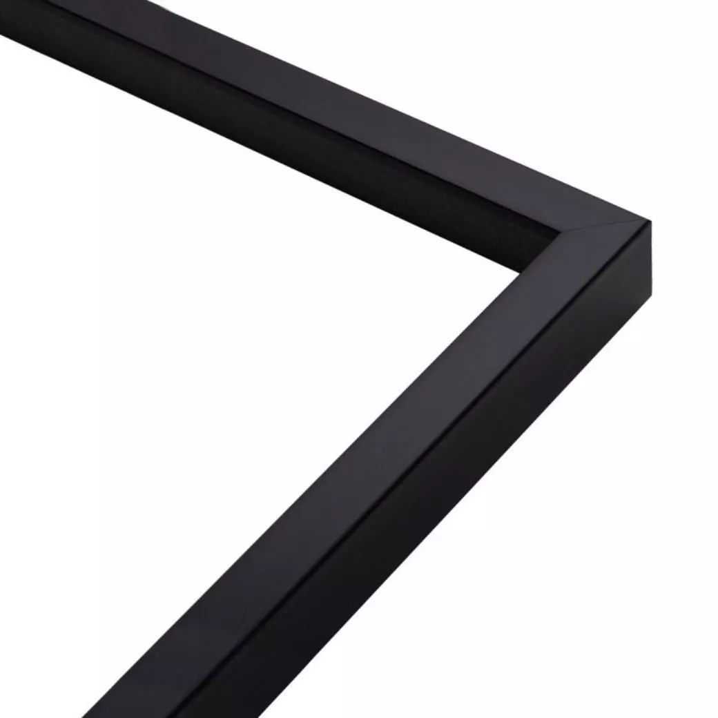 Quadro per soggiorno astratto floreale 53x53 cornice nera stampa su legno -  6EFE