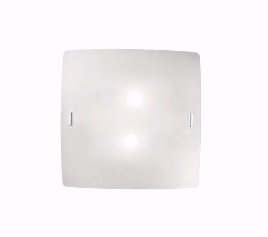 Celine pl2 plafoniera quadrata moderna vetro satinato bianco ideal lux