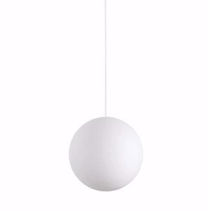 Carta sp1 d40 lampada sospensione sfera bianca effetto carta ideal lux