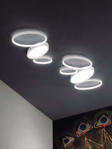 Ondaluce plafoniera grande oro design moderna 35w 3000k dimmerabile