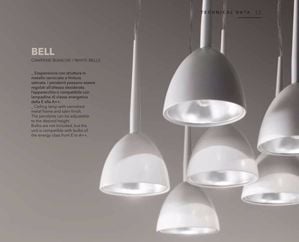 Lampadario a sospensione per cucina moderna bianco affralux bell