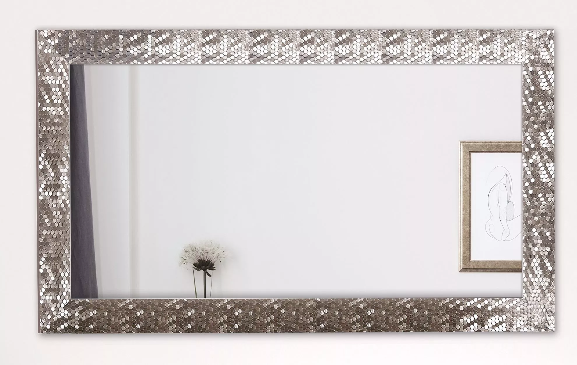 Specchio da muro design rettangolare parete decorativo con