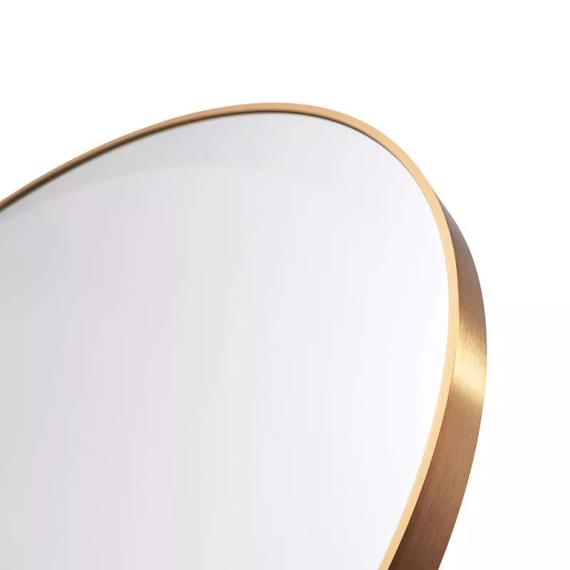 Specchio tondo da parete Ø60 cm finitura oro - Tadao