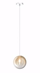 Lampadario pendente toplight per cucina moderna sfera ambra