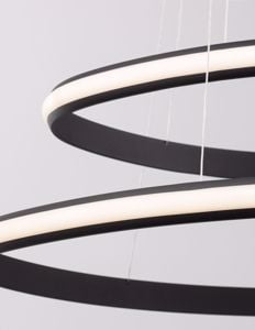 Lampadario multi lampade a sospensione nero per tavolo soggiorno - 5651